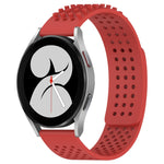 سوار ساعة سيليكون قابل للتنفس بنقاط ثلاثية الأبعاد مع ثقوب 20 مم، لساعة Samsung Galaxy Watch 4 مقاس 44 مم، لساعة Samsung Galaxy Watch 4 مقاس 40 مم، لساعة Samsung Galaxy Watch 4 Classic مقاس 46 مم