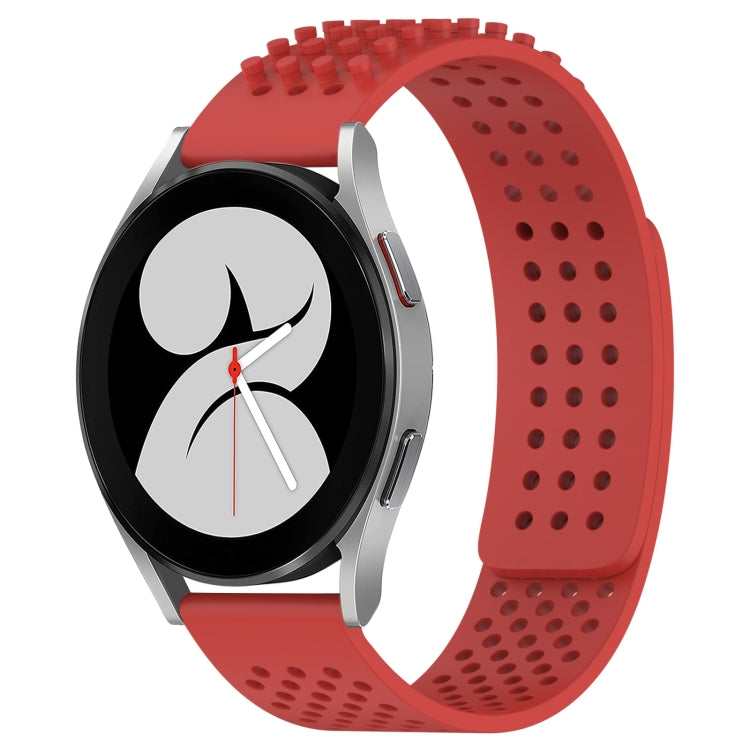 سوار ساعة سيليكون قابل للتنفس بنقاط ثلاثية الأبعاد مع ثقوب 20 مم، لساعة Samsung Galaxy Watch 4 مقاس 44 مم، لساعة Samsung Galaxy Watch 4 مقاس 40 مم، لساعة Samsung Galaxy Watch 4 Classic مقاس 46 مم