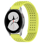 سوار ساعة سيليكون قابل للتنفس بنقاط ثلاثية الأبعاد مع ثقوب 20 مم، لساعة Samsung Galaxy Watch 4 مقاس 44 مم، لساعة Samsung Galaxy Watch 4 مقاس 40 مم، لساعة Samsung Galaxy Watch 4 Classic مقاس 46 مم