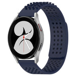 سوار ساعة سيليكون قابل للتنفس بنقاط ثلاثية الأبعاد مع ثقوب 20 مم، لساعة Samsung Galaxy Watch 4 مقاس 44 مم، لساعة Samsung Galaxy Watch 4 مقاس 40 مم، لساعة Samsung Galaxy Watch 4 Classic مقاس 46 مم