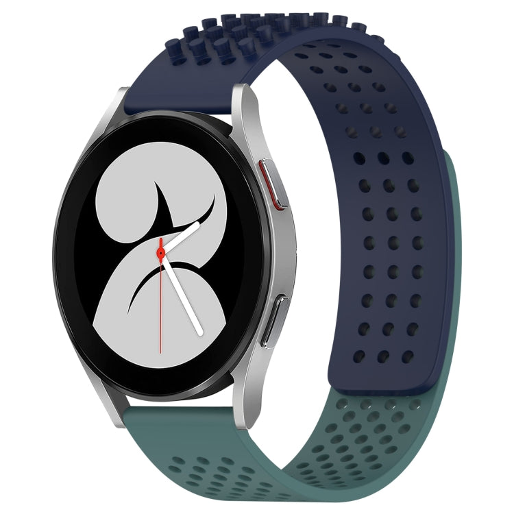 سوار ساعة سيليكون قابل للتنفس بنقاط ثلاثية الأبعاد مع ثقوب 20 مم، لساعة Samsung Galaxy Watch 4 مقاس 44 مم، لساعة Samsung Galaxy Watch 4 مقاس 40 مم، لساعة Samsung Galaxy Watch 4 Classic مقاس 46 مم