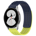 سوار ساعة سيليكون قابل للتنفس بنقاط ثلاثية الأبعاد مع ثقوب 20 مم، لساعة Samsung Galaxy Watch 4 مقاس 44 مم، لساعة Samsung Galaxy Watch 4 مقاس 40 مم، لساعة Samsung Galaxy Watch 4 Classic مقاس 46 مم