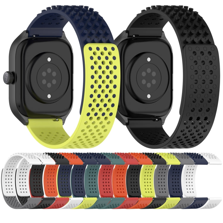سوار ساعة سيليكون قابل للتنفس بنقاط ثلاثية الأبعاد مع ثقوب 20 مم، لساعة Samsung Galaxy Watch 4 مقاس 44 مم، لساعة Samsung Galaxy Watch 4 مقاس 40 مم، لساعة Samsung Galaxy Watch 4 Classic مقاس 46 مم