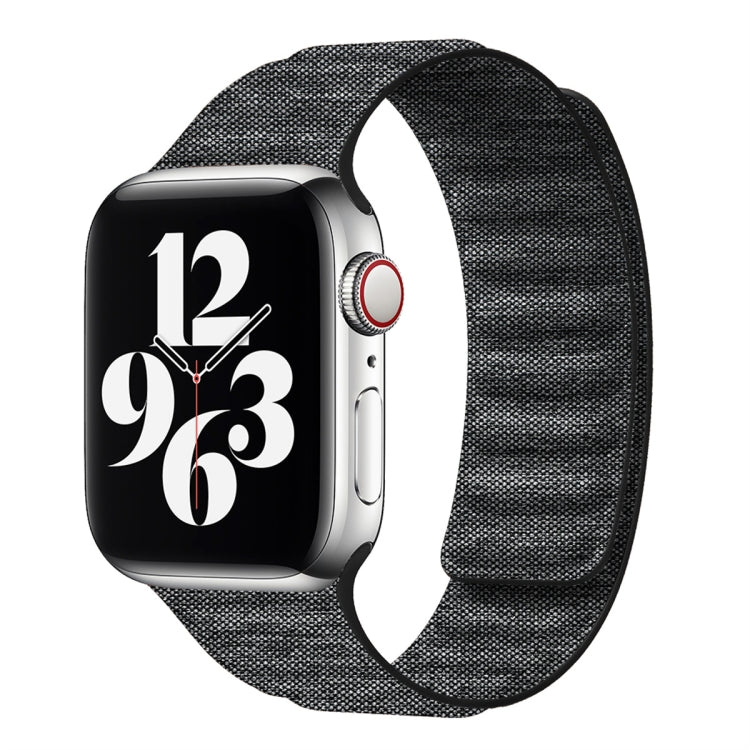 Denim Magnetic Watch Band, For Apple Watch Ultra 49mm, For Apple Watch 8 41mm, For Apple Watch 8 45mm, For  Apple Watch SE 2022 40mm, For Apple Watch SE 2022 44mm, For Apple Watch 7 41mm, For Apple Watch 7 45mm, For Apple Watch SE 40mm                 ...