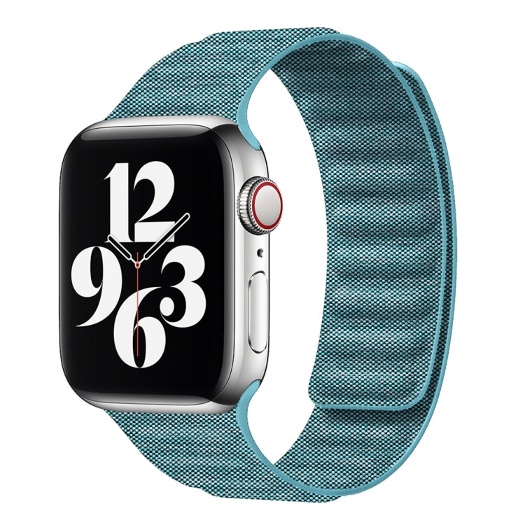 Denim Magnetic Watch Band, For Apple Watch Ultra 49mm, For Apple Watch 8 41mm, For Apple Watch 8 45mm, For  Apple Watch SE 2022 40mm, For Apple Watch SE 2022 44mm, For Apple Watch 7 41mm, For Apple Watch 7 45mm, For Apple Watch SE 40mm                 ...