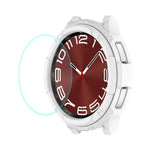 غطاء ساعة ENKAY Hat-Prince 2 في 1 من TPU مع واقي شاشة زجاجي مقسى 9H بسماكة 0.2 مم، لساعات Samsung Galaxy Watch6 Classic مقاس 47 مم، لساعات Samsung Galaxy Watch6 Classic مقاس 43 مم