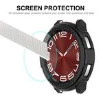 غطاء ساعة ENKAY Hat-Prince 2 في 1 من TPU مع واقي شاشة زجاجي مقسى 9H بسماكة 0.2 مم، لساعات Samsung Galaxy Watch6 Classic مقاس 47 مم، لساعات Samsung Galaxy Watch6 Classic مقاس 43 مم