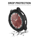 غطاء ساعة ENKAY Hat-Prince 2 في 1 من TPU مع واقي شاشة زجاجي مقسى 9H بسماكة 0.2 مم، لساعات Samsung Galaxy Watch6 Classic مقاس 47 مم، لساعات Samsung Galaxy Watch6 Classic مقاس 43 مم