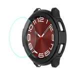 غطاء ساعة ENKAY Hat-Prince 2 في 1 من TPU مع واقي شاشة زجاجي مقسى 9H بسماكة 0.2 مم، لساعات Samsung Galaxy Watch6 Classic مقاس 47 مم، لساعات Samsung Galaxy Watch6 Classic مقاس 43 مم