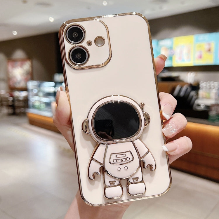 غطاء هاتف بحامل رائد فضاء مطلي بالكهرباء، لهواتف iPhone 17e / 16e، iPhone 17 Pro Max، iPhone 17 Pro، iPhone 17، iPhone Air، iPhone 16 Pro Max، iPhone 16 Pro، iPhone 16 Plus
