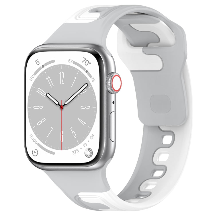 Double Color Silicone Watch Band, For Apple Watch 5 44mm, For Apple Watch 5 40mm, For Apple Watch 4 44mm, For Apple Watch 4 40mm