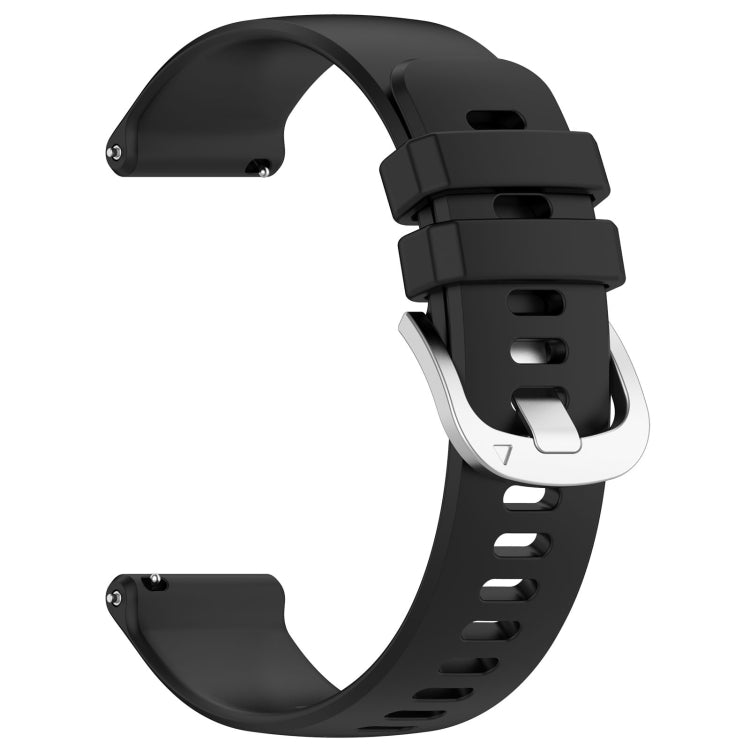 Liquid Glossy Silver Buckle Silicone Watch Band, For Huawei Watch GT4 46mm 22mm, For Huawei Watch GT4 41mm 18mm, For Huawei Watch 4 Pro 22mm, For Huawei Watch 4 22mm