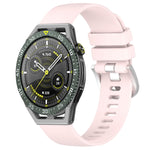 Liquid Glossy Silver Buckle Silicone Watch Band, For Huawei Watch GT3 SE 22mm, For Huawei Watch GT3 Pro 46mm 22mm, For Huawei Watch GT3 Pro 43mm 20mm, For Huawei Watch GT3 46mm 22mm
