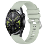 Liquid Glossy Silver Buckle Silicone Watch Band, For Huawei Watch GT3 SE 22mm, For Huawei Watch GT3 Pro 46mm 22mm, For Huawei Watch GT3 Pro 43mm 20mm, For Huawei Watch GT3 46mm 22mm