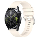Liquid Glossy Silver Buckle Silicone Watch Band, For Huawei Watch GT3 SE 22mm, For Huawei Watch GT3 Pro 46mm 22mm, For Huawei Watch GT3 Pro 43mm 20mm, For Huawei Watch GT3 46mm 22mm