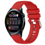 Liquid Glossy Silver Buckle Silicone Watch Band, For Huawei Watch GT3 42mm 20mm, For Huawei Watch 3 22mm, For Huawei Watch GT2 Pro 22mm, For Huawei Watch GT2 46mm 22mm