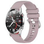Liquid Glossy Silver Buckle Silicone Watch Band, For Huawei Watch GT3 42mm 20mm, For Huawei Watch 3 22mm, For Huawei Watch GT2 Pro 22mm, For Huawei Watch GT2 46mm 22mm