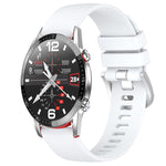 Liquid Glossy Silver Buckle Silicone Watch Band, For Huawei Watch GT2 42mm 20mm, For Huawei Watch 2 20mm
