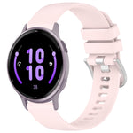 Liquid Glossy Silver Buckle Silicone Watch Band, For Garmin Forerunner245 / 245 Music, For Garmin VivoMove Style / Vivomove, For Garmin Vivomove HR Sport, For Garmin Vivoactive 5