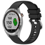 Liquid Glossy Silver Buckle Silicone Watch Band, For Garmin VivoMove Luxe / Garminmove Luxe, For Garmin Forerunner 645 / 645 Music, For Garmin Approach S40, For Garmin Vivomove3 / Garminmove3