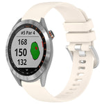 Liquid Glossy Silver Buckle Silicone Watch Band, For Garmin VivoMove Luxe / Garminmove Luxe, For Garmin Forerunner 645 / 645 Music, For Garmin Approach S40, For Garmin Vivomove3 / Garminmove3