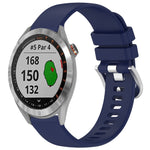 Liquid Glossy Silver Buckle Silicone Watch Band, For Garmin VivoMove Luxe / Garminmove Luxe, For Garmin Forerunner 645 / 645 Music, For Garmin Approach S40, For Garmin Vivomove3 / Garminmove3