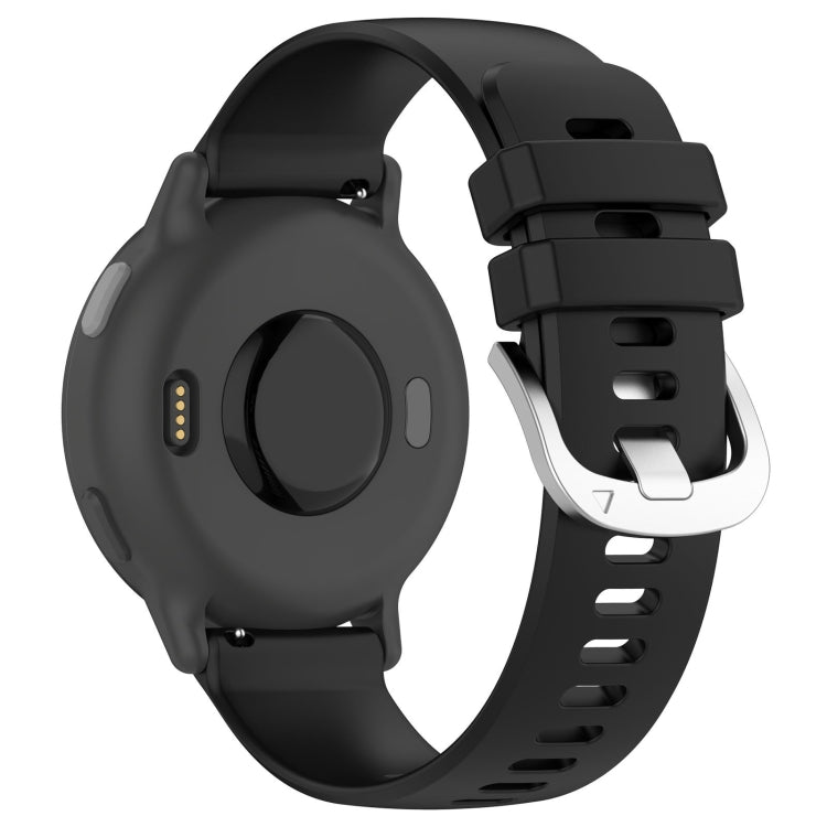 Liquid Glossy Silver Buckle Silicone Watch Band, For Garmin VivoMove Luxe / Garminmove Luxe, For Garmin Forerunner 645 / 645 Music, For Garmin Approach S40, For Garmin Vivomove3 / Garminmove3