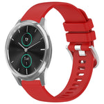 Liquid Glossy Silver Buckle Silicone Watch Band, For Garmin VivoMove Luxe / Garminmove Luxe, For Garmin Forerunner 645 / 645 Music, For Garmin Approach S40, For Garmin Vivomove3 / Garminmove3