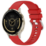 Liquid Glossy Silver Buckle Silicone Watch Band, For Garmin Venu 3S, For Garmin Forerunner 265S, For Garmin Forerunner 255S Music / 255S, For Garmin Venu 2S