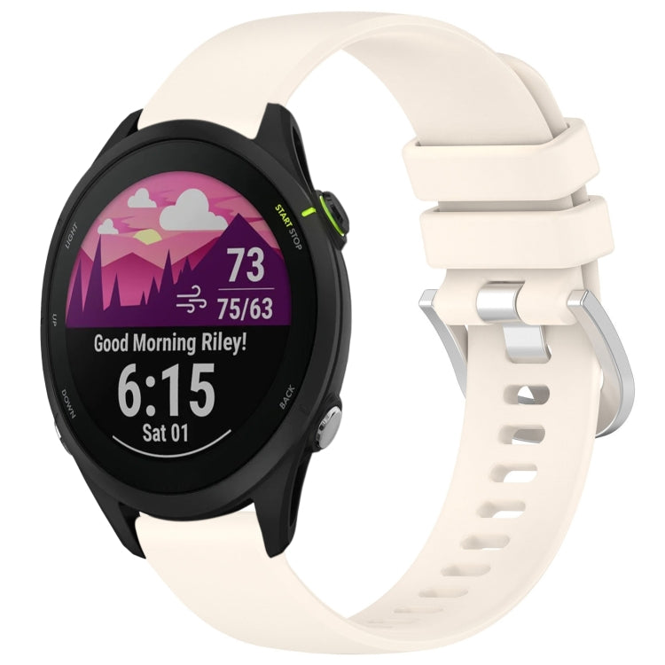 Liquid Glossy Silver Buckle Silicone Watch Band, For Garmin Venu 3S, For Garmin Forerunner 265S, For Garmin Forerunner 255S Music / 255S, For Garmin Venu 2S