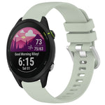 Liquid Glossy Silver Buckle Silicone Watch Band, For Garmin Venu 3S, For Garmin Forerunner 265S, For Garmin Forerunner 255S Music / 255S, For Garmin Venu 2S