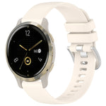 Liquid Glossy Silver Buckle Silicone Watch Band, For Garmin Venu 3S, For Garmin Forerunner 265S, For Garmin Forerunner 255S Music / 255S, For Garmin Venu 2S