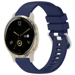 Liquid Glossy Silver Buckle Silicone Watch Band, For Garmin Venu 3S, For Garmin Forerunner 265S, For Garmin Forerunner 255S Music / 255S, For Garmin Venu 2S