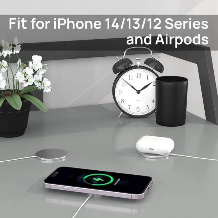 DS-WXC103 شاحن لاسلكي مغناطيسي MagSafe بقدرة 15W كحد أقصى لهواتف iPhone 15/14/13 وسماعات AirPods Pro، بدون محول، WXC103