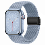 Nylon Woven Magnetic Fold Buckle Watch Band, For Apple Watch Series 9 41mm, For Apple Watch Ultra 49mm