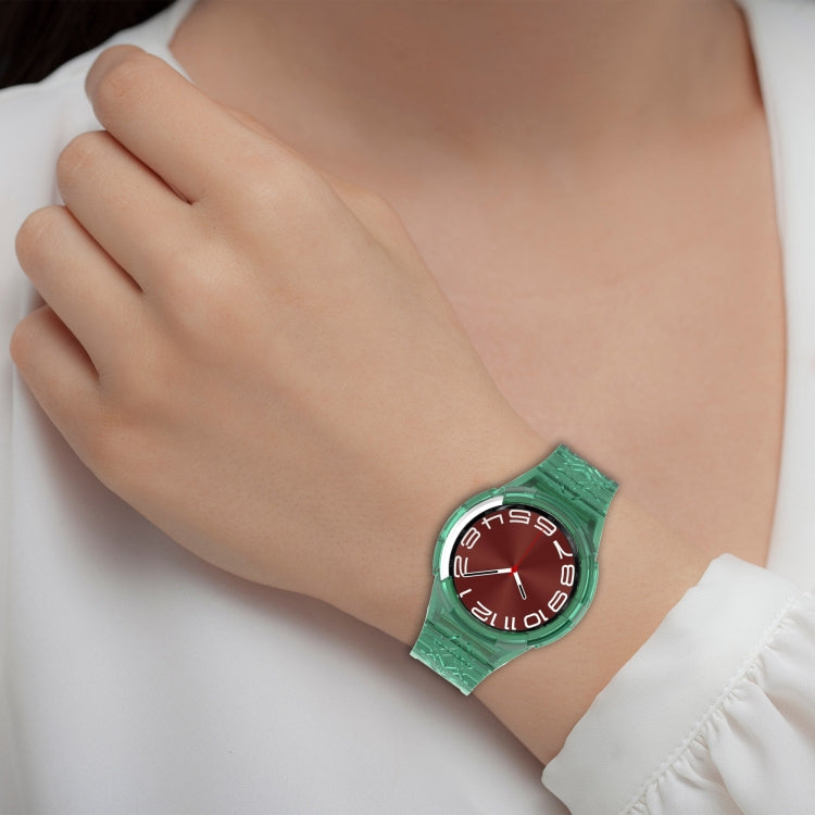 سوار ساعة متكامل من TPU Glacier، لساعات Samsung Galaxy Watch6 Classic مقاس 47 مم R960، لساعات Samsung Galaxy Watch6 Classic مقاس 43 مم R950