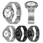 Lron Man Curved Connection Stainless Steel Watch Band, For Samsung Galaxy Watch6 Classic 43 / 47mm, For Samsung Galaxy Watch 6 40 / 44mm, For Samsung Galaxy Watch 5 40 / 44mm, For Samsung Galaxy Watch 5 Pro, For Samsung Galaxy Watch 4 40 / 44mm        ...