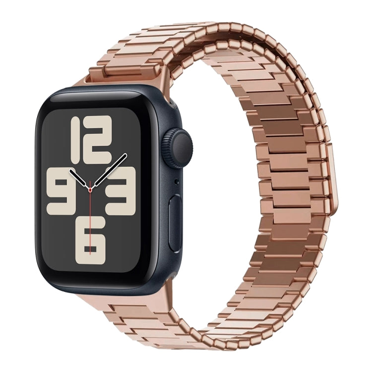 سوار ساعة معدني من الفولاذ المقاوم للصدأ المغناطيسي بنمط الخيزران، لساعات Apple Watch SE 2023 44mm، وApple Watch SE 2023 40mm، وApple Watch Ultra 2 49mm، وApple Watch Series 9 45mm، وApple Watch Series 9 41mm، وApple Watch Ultra 49mm