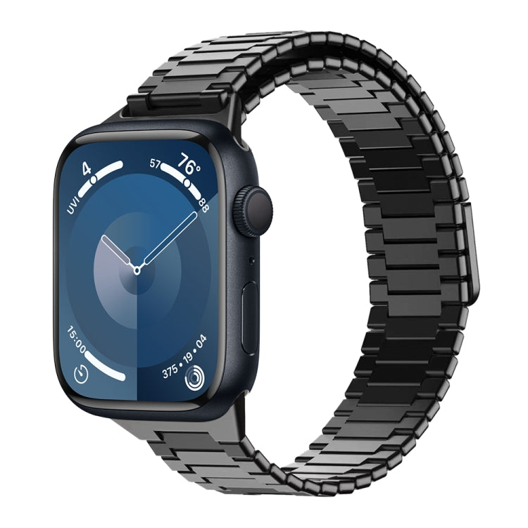 سوار ساعة معدني من الفولاذ المقاوم للصدأ المغناطيسي بنمط الخيزران، لساعات Apple Watch SE 2023 44mm، وApple Watch SE 2023 40mm، وApple Watch Ultra 2 49mm، وApple Watch Series 9 45mm، وApple Watch Series 9 41mm، وApple Watch Ultra 49mm