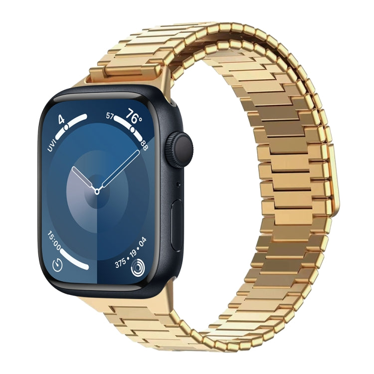 سوار ساعة معدني من الفولاذ المقاوم للصدأ المغناطيسي بنمط الخيزران، لساعات Apple Watch SE 2023 44mm، وApple Watch SE 2023 40mm، وApple Watch Ultra 2 49mm، وApple Watch Series 9 45mm، وApple Watch Series 9 41mm، وApple Watch Ultra 49mm