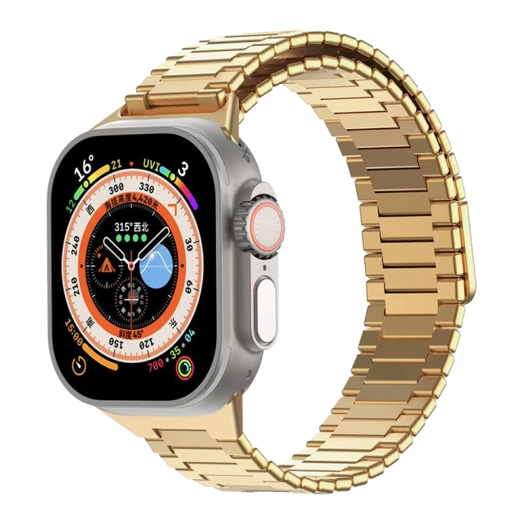 سوار ساعة معدني من الفولاذ المقاوم للصدأ المغناطيسي بنمط الخيزران، لساعات Apple Watch SE 2023 44mm، وApple Watch SE 2023 40mm، وApple Watch Ultra 2 49mm، وApple Watch Series 9 45mm، وApple Watch Series 9 41mm، وApple Watch Ultra 49mm