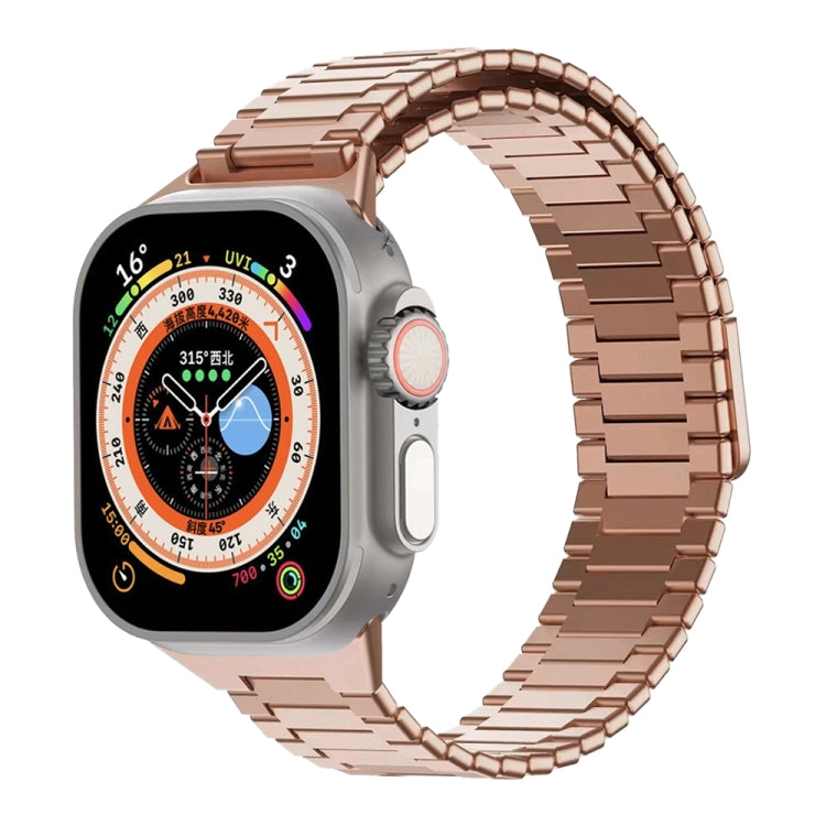 سوار ساعة معدني من الفولاذ المقاوم للصدأ المغناطيسي بنمط الخيزران، لساعات Apple Watch SE 2023 44mm، وApple Watch SE 2023 40mm، وApple Watch Ultra 2 49mm، وApple Watch Series 9 45mm، وApple Watch Series 9 41mm، وApple Watch Ultra 49mm
