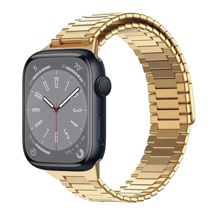 سوار ساعة معدني من الفولاذ المقاوم للصدأ المغناطيسي بنمط الخيزران، لساعات Apple Watch Series 8 41mm، وApple Watch Series 8 45mm، وApple Watch SE 2022 40mm، وApple Watch SE 2022 44mm، وApple Watch Series 7 41mm، وApple Watch Series 7 45mm
