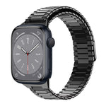 سوار ساعة معدني من الفولاذ المقاوم للصدأ المغناطيسي بنمط الخيزران، لساعات Apple Watch Series 8 41mm، وApple Watch Series 8 45mm، وApple Watch SE 2022 40mm، وApple Watch SE 2022 44mm، وApple Watch Series 7 41mm، وApple Watch Series 7 45mm