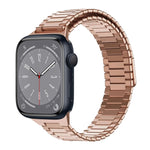 سوار ساعة معدني من الفولاذ المقاوم للصدأ المغناطيسي بنمط الخيزران، لساعات Apple Watch Series 8 41mm، وApple Watch Series 8 45mm، وApple Watch SE 2022 40mm، وApple Watch SE 2022 44mm، وApple Watch Series 7 41mm، وApple Watch Series 7 45mm