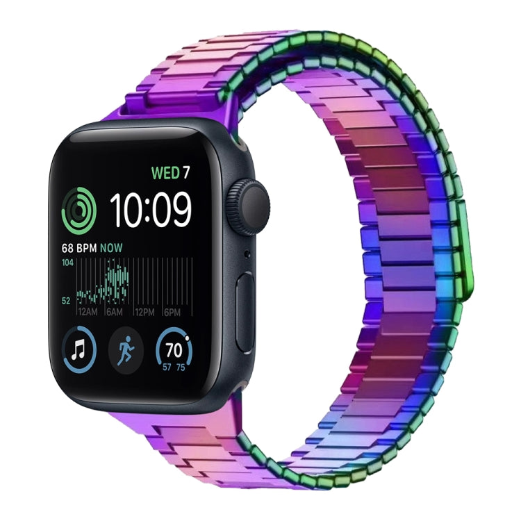 سوار ساعة معدني من الفولاذ المقاوم للصدأ المغناطيسي بنمط الخيزران، لساعات Apple Watch Series 8 41mm، وApple Watch Series 8 45mm، وApple Watch SE 2022 40mm، وApple Watch SE 2022 44mm، وApple Watch Series 7 41mm، وApple Watch Series 7 45mm