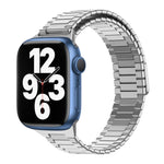 سوار ساعة معدني من الفولاذ المقاوم للصدأ المغناطيسي بنمط الخيزران، لساعات Apple Watch Series 8 41mm، وApple Watch Series 8 45mm، وApple Watch SE 2022 40mm، وApple Watch SE 2022 44mm، وApple Watch Series 7 41mm، وApple Watch Series 7 45mm