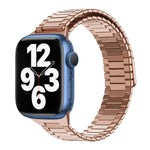 سوار ساعة معدني من الفولاذ المقاوم للصدأ المغناطيسي بنمط الخيزران، لساعات Apple Watch Series 8 41mm، وApple Watch Series 8 45mm، وApple Watch SE 2022 40mm، وApple Watch SE 2022 44mm، وApple Watch Series 7 41mm، وApple Watch Series 7 45mm