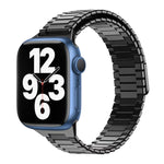 سوار ساعة معدني من الفولاذ المقاوم للصدأ المغناطيسي بنمط الخيزران، لساعات Apple Watch Series 8 41mm، وApple Watch Series 8 45mm، وApple Watch SE 2022 40mm، وApple Watch SE 2022 44mm، وApple Watch Series 7 41mm، وApple Watch Series 7 45mm
