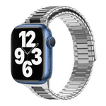 سوار ساعة معدني من الفولاذ المقاوم للصدأ المغناطيسي بنمط الخيزران، لساعات Apple Watch Series 8 41mm، وApple Watch Series 8 45mm، وApple Watch SE 2022 40mm، وApple Watch SE 2022 44mm، وApple Watch Series 7 41mm، وApple Watch Series 7 45mm